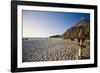 Sandy Beach and Palapas at Divi Beach Aruba-George Oze-Framed Photographic Print