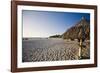 Sandy Beach and Palapas at Divi Beach Aruba-George Oze-Framed Photographic Print