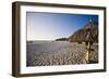 Sandy Beach and Palapas at Divi Beach Aruba-George Oze-Framed Photographic Print