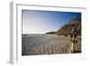 Sandy Beach and Palapas at Divi Beach Aruba-George Oze-Framed Photographic Print