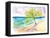 Sandy Beach in Barbados with Caribbean Vibes-M. Bleichner-Framed Stretched Canvas