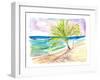 Sandy Beach in Barbados with Caribbean Vibes-M. Bleichner-Framed Art Print