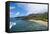 Sandy Beach, Island of Molokai, Hawaii, United States of America, Pacific-Michael Runkel-Framed Stretched Canvas