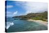 Sandy Beach, Island of Molokai, Hawaii, United States of America, Pacific-Michael Runkel-Stretched Canvas