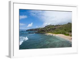 Sandy Beach, Island of Molokai, Hawaii, United States of America, Pacific-Michael Runkel-Framed Photographic Print