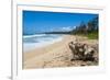 Sandy Beach on Kapaa Beach Park on the Island of Kauai, Hawaii, United States of America, Pacific-Michael Runkel-Framed Photographic Print