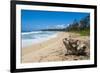 Sandy Beach on Kapaa Beach Park on the Island of Kauai, Hawaii, United States of America, Pacific-Michael Runkel-Framed Photographic Print