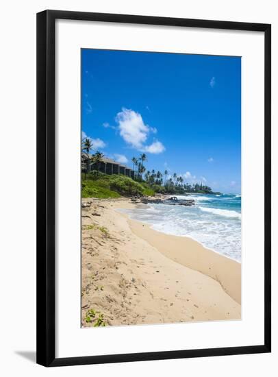 Sandy Beach on Kapaa Beach Park on the Island of Kauai, Hawaii, United States of America, Pacific-Michael Runkel-Framed Photographic Print