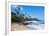 Sandy Beach on Kapaa Beach Park on the Island of Kauai, Hawaii, United States of America, Pacific-Michael Runkel-Framed Photographic Print