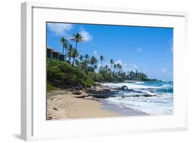 Sandy Beach on Kapaa Beach Park on the Island of Kauai, Hawaii, United States of America, Pacific-Michael Runkel-Framed Photographic Print