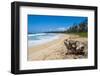 Sandy Beach on Kapaa Beach Park on the Island of Kauai, Hawaii, United States of America, Pacific-Michael Runkel-Framed Photographic Print