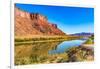 Sandy beach river access. Colorado River, Moab, Utah.-William Perry-Framed Photographic Print