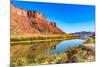 Sandy beach river access. Colorado River, Moab, Utah.-William Perry-Mounted Photographic Print