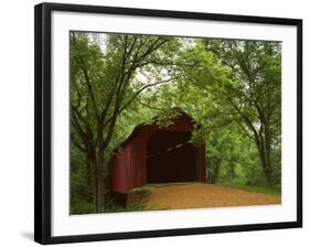 Sandy Creek Covered Bridge, Jefferson County, Missouri, USA-Charles Gurche-Framed Photographic Print