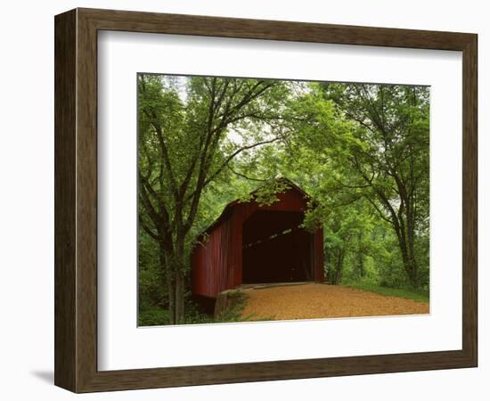 Sandy Creek Covered Bridge, Jefferson County, Missouri, USA-Charles Gurche-Framed Photographic Print