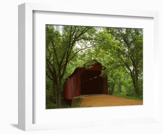 Sandy Creek Covered Bridge, Jefferson County, Missouri, USA-Charles Gurche-Framed Photographic Print