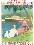 Take a Cruise Around the World with les Messageries Maritimes-Sandy Hook-Mounted Art Print
