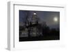 Sandy Hook Lighthouse With Full Moon-George Oze-Framed Photographic Print