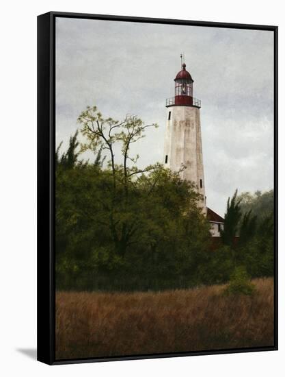 Sandy Hook Lighthouse-David Knowlton-Framed Stretched Canvas