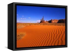 Sandy Landscape in Monument Valley-Robert Glusic-Framed Stretched Canvas
