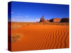 Sandy Landscape in Monument Valley-Robert Glusic-Stretched Canvas