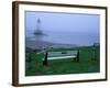 Sandy Point Lighthouse on a Foggy Morning, Nova Scotia, Canada-Julie Eggers-Framed Photographic Print