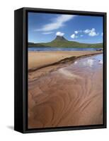 Sandy Shore of Loch Lurgain with Stac Pollaidh in the Background, Highlands, Scotland, UK, June-Joe Cornish-Framed Stretched Canvas