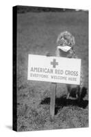 Sandy, the American Red Cross Dog Welcomes Everyone-null-Stretched Canvas