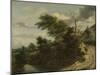 Sandy Track in the Dunes-Jacob Isaacksz Van Ruisdael-Mounted Art Print