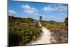 Sandy Walkway on Beach, Georgetown, Great Exumand, Bahamas-null-Mounted Photographic Print