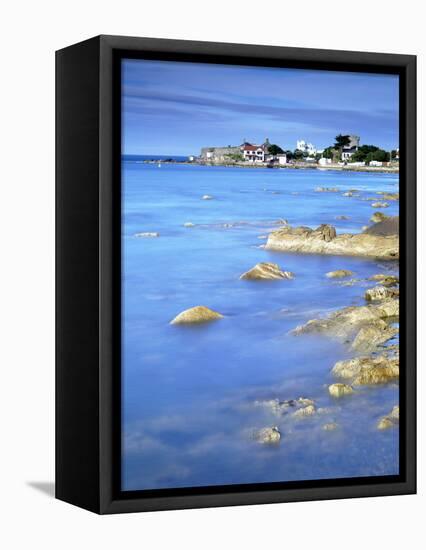 Sandycove, with James Joyce Tower Museum, Dublin, County Dublin, Republic of Ireland, Europe-Jeremy Lightfoot-Framed Stretched Canvas