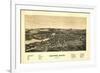 Sanford, Maine - Panoramic Map-Lantern Press-Framed Art Print