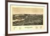 Sanford, Maine - Panoramic Map-Lantern Press-Framed Premium Giclee Print