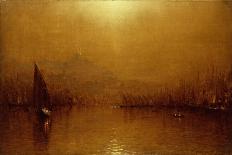 Study of a Coming Storm on Lake George, 1863-Sanford Robinson Gifford-Framed Giclee Print