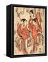 Sangatsu[Yayoi?] Hanazumo Shigatsu[Uduki?] Shaka Tanjo-Katsushika Hokusai-Framed Stretched Canvas