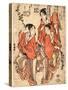 Sangatsu[Yayoi?] Hanazumo Shigatsu[Uduki?] Shaka Tanjo-Katsushika Hokusai-Stretched Canvas