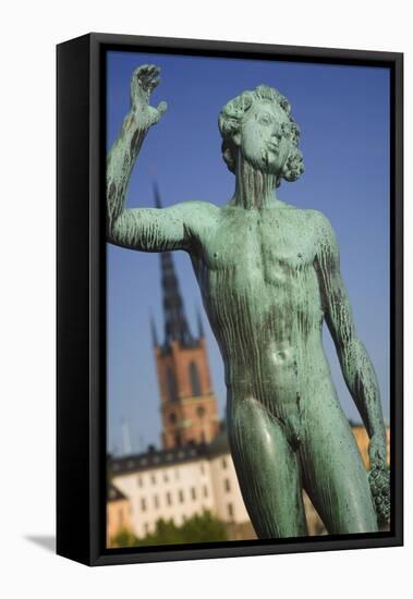 Sangen Statue at Stadhuset-Jon Hicks-Framed Stretched Canvas