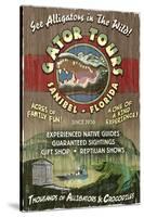 Sanibel, Florida - Alligator Tours Vintage Sign-Lantern Press-Stretched Canvas