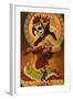 Sanibel, Florida - Day of the Dead Marionettes-Lantern Press-Framed Art Print