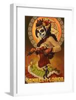Sanibel, Florida - Day of the Dead Marionettes-Lantern Press-Framed Art Print
