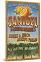 Sanibel, Florida - Orange Grove Vintage Sign-Lantern Press-Mounted Art Print