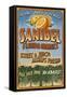 Sanibel, Florida - Orange Grove Vintage Sign-Lantern Press-Framed Stretched Canvas