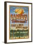 Sanibel, Florida - Orange Grove Vintage Sign-Lantern Press-Framed Art Print