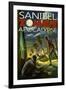 Sanibel, Florida - Zombie Apocalypse-Lantern Press-Framed Art Print