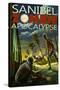 Sanibel, Florida - Zombie Apocalypse-Lantern Press-Stretched Canvas