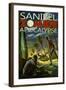 Sanibel, Florida - Zombie Apocalypse-Lantern Press-Framed Art Print