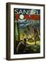 Sanibel, Florida - Zombie Apocalypse-Lantern Press-Framed Art Print