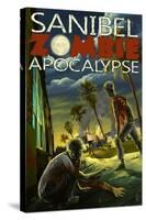 Sanibel, Florida - Zombie Apocalypse-Lantern Press-Stretched Canvas