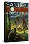 Sanibel, Florida - Zombie Apocalypse-Lantern Press-Stretched Canvas