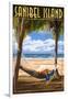 Sanibel Island, Florida - Hammock-Lantern Press-Framed Art Print